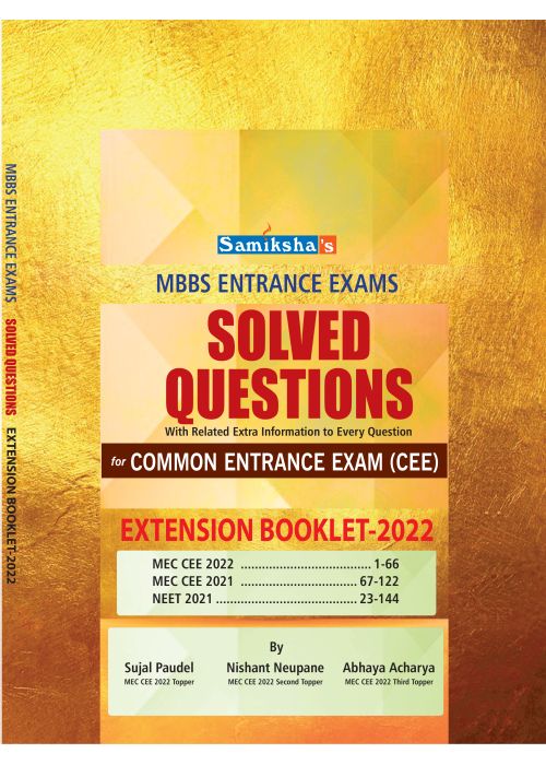 MBBS Entrance Exam Solved Questions Extension Booklet 2022